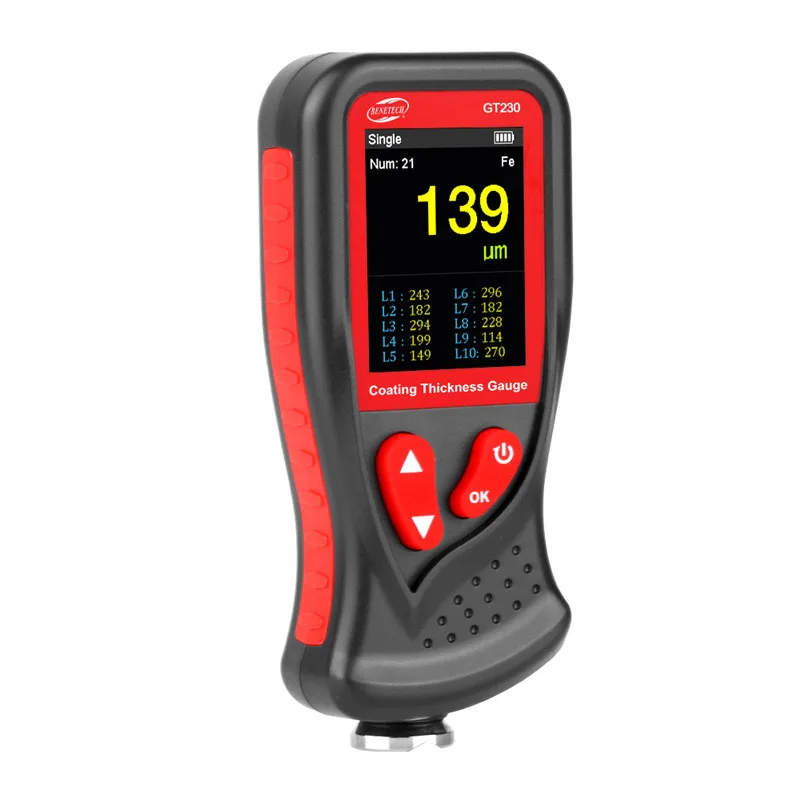 

BENETECH GT230 LCD Thickness Meter, Multi-Port Por Coating Testing Tool