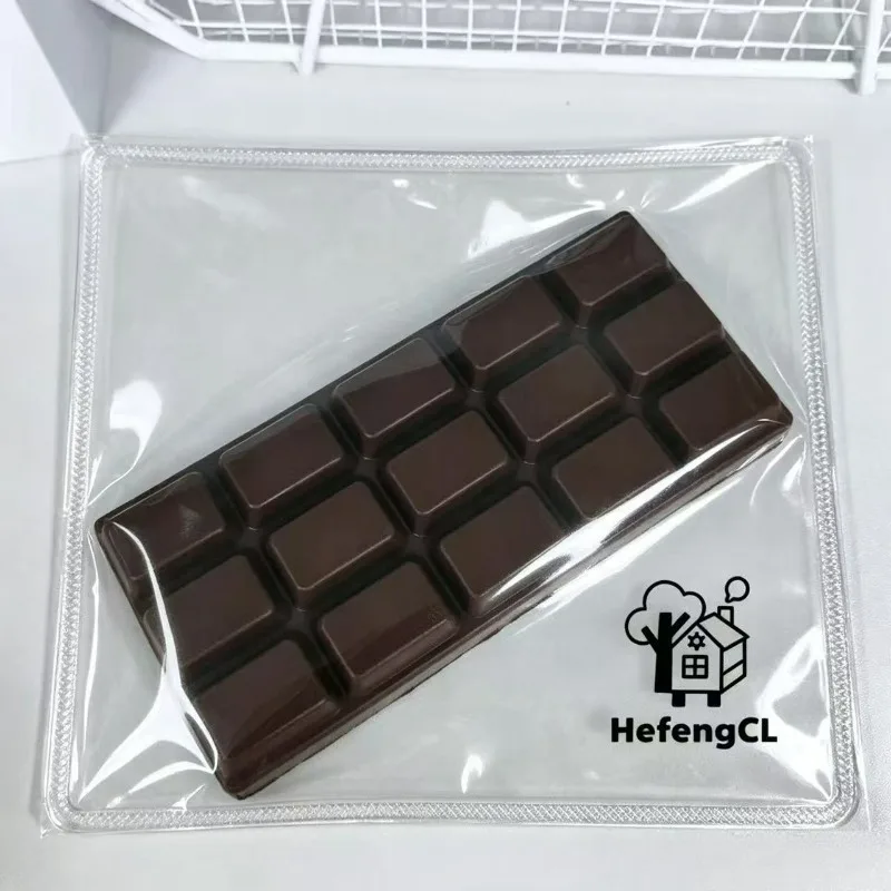 Simulation Chocolate Bar Squishy Soft TPR Squeeze Toy Stress Relief Fidget Toy Realistic Food Sensory Decompression Kids Gift