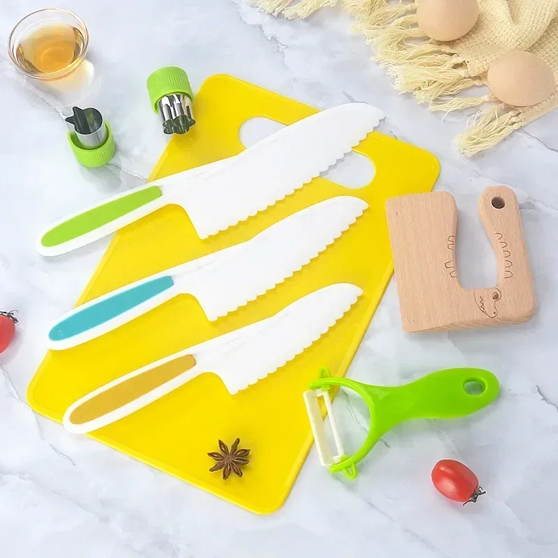 13/17PCS Set da cucina per bambini Cucina reale Utensili da cucina Montessori per i più piccoli Coltelli sicuri per bambini per 2/3/4/5/6/7/8 anni