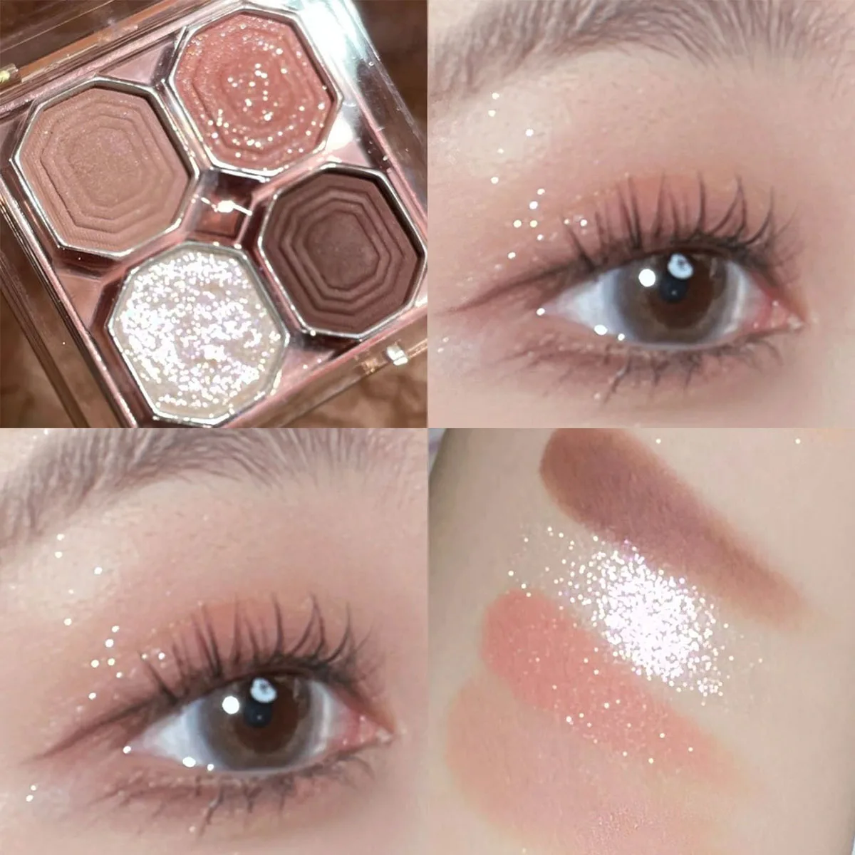 DIKALU 4색 아이섀도 펄 매트는 메이크업을 쉽게 지울 수 없는 학생들의 데일리 메이크업에 화사한 보석 아이섀도 트레이