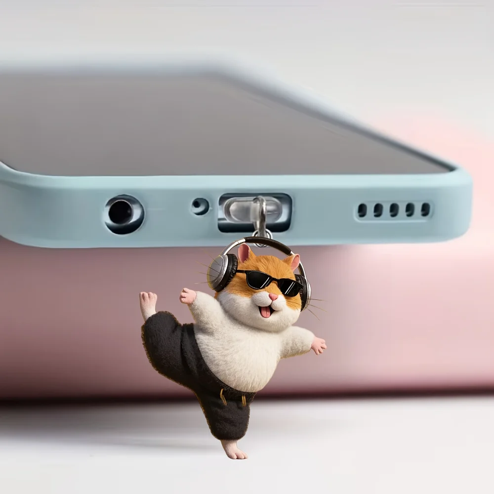 น่ารัก 2D แบนอะคริลิคแมวฝุ่นปลั๊กสําหรับ Iphone Connector และ Type-c รูปไข่ Connector การ์ตูนโทรศัพท์ปลั๊กฝุ่นจี้