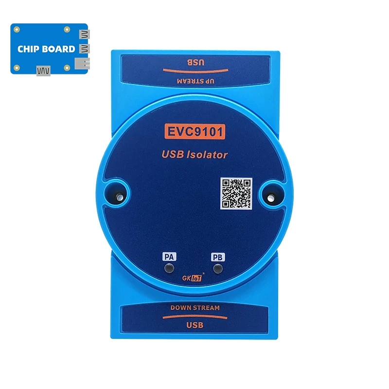 Ginkgo EVC9101 USB 2.0 High-Speed Isolator Hub - Industrial Grade One-to-Multi Port Expander with Signal Enhancement