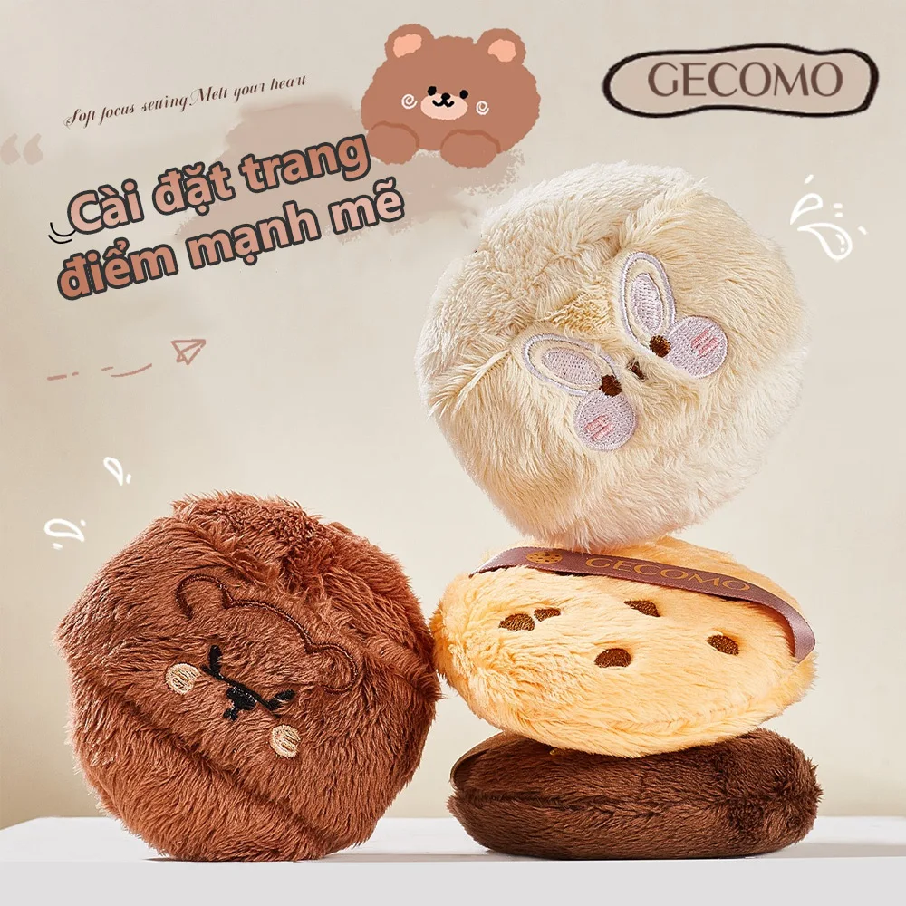 GECOMO Zacht en schattig massaal poederdons Huidvriendelijk materiaal Pluche poederdons Geschikt voor losse poederinstelling Make-uptool