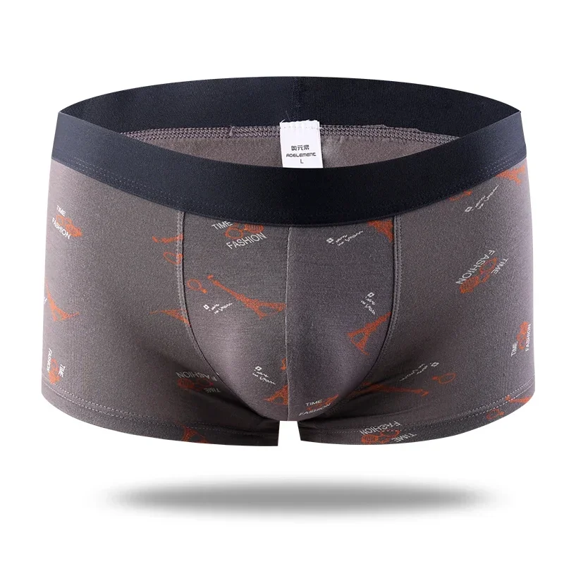 

Мужское нижнее белье: летние боксеры с принтом, удобные, дышащие, эластичные, стильные.