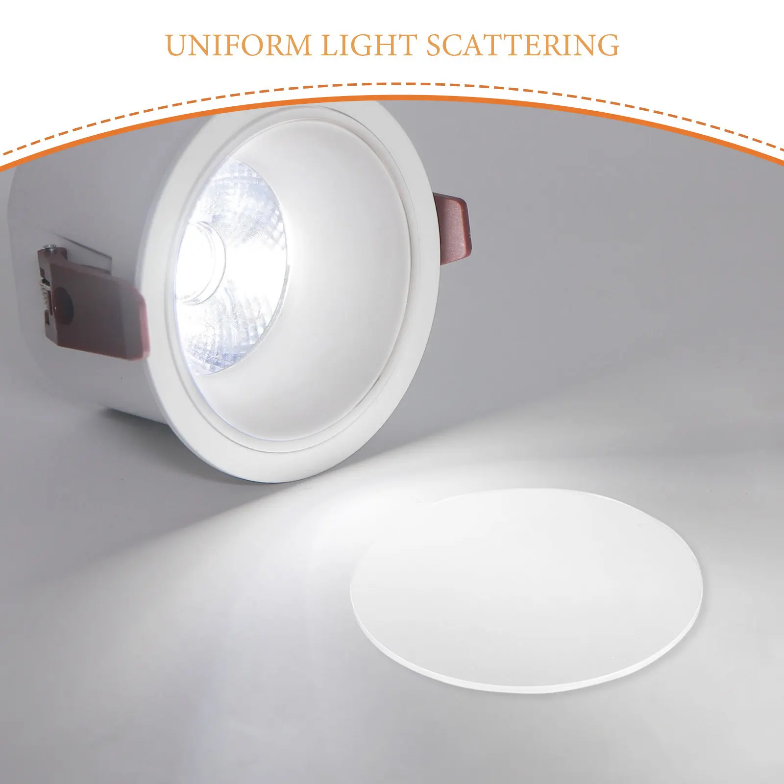 10Pcs Acrylic Bulb Covers Floodlight Lens Replacement 2Mm Thick Round Clear Shade 15Cm Diameter Heat-Resistant Protective
