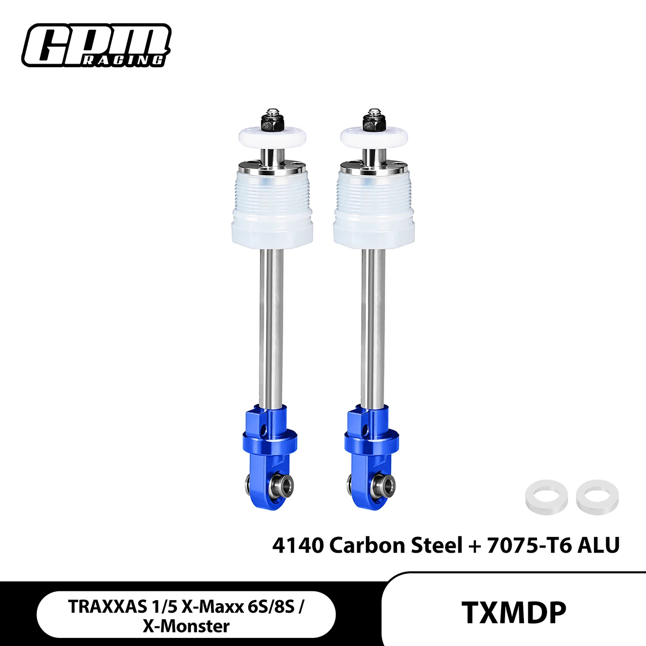GPM carbon steel Shock shaft & Rebuild kit Set thickened 7.0mm For X-Maxx 6S 8S 77076-4