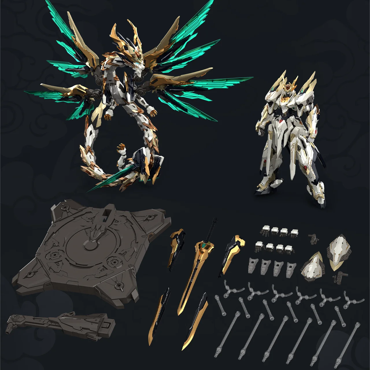 Gs-Toys Emp-01 Mc-01 Emperor Huang Ying Loong Assembly Model Kit Action Figures Mecha Alloy Skeleton Figure Toys Collect Gifts