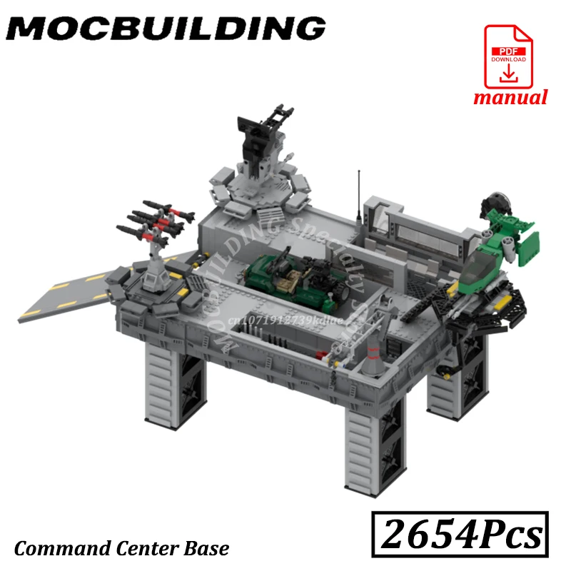 Army Command Center Base Bricks Model MOC Building Blocks Military Headquarters Base Construction Gift Toys for Boys Girls
