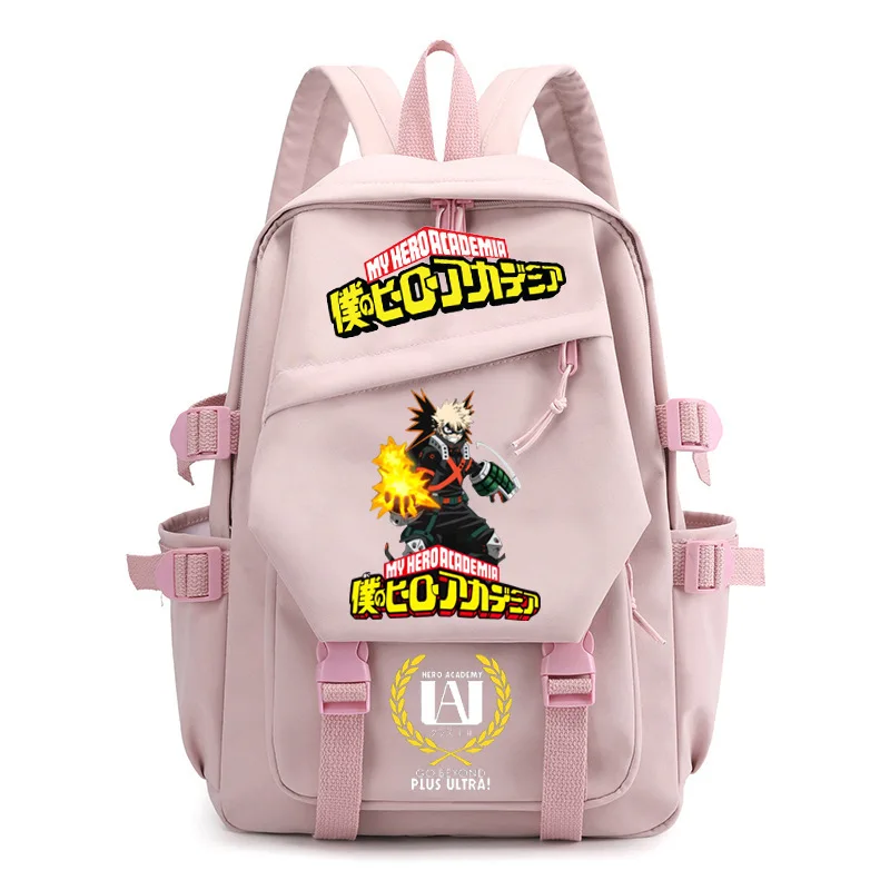 Ransel Anime Kartun My Hero Academia Tas Sekolah Siswa Anak Laki-laki Perempuan Tas Sekolah Ransel Kasual Tahan Air Oxford Pria Wanita