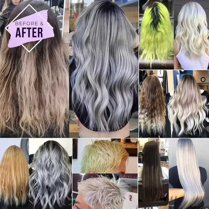 Color Fixing Hair Dye Shampoo to Cover Gray Hair Fade Yellow After Bleach Hair Shampoo Non-irritating Purple Shampoo for Blonde