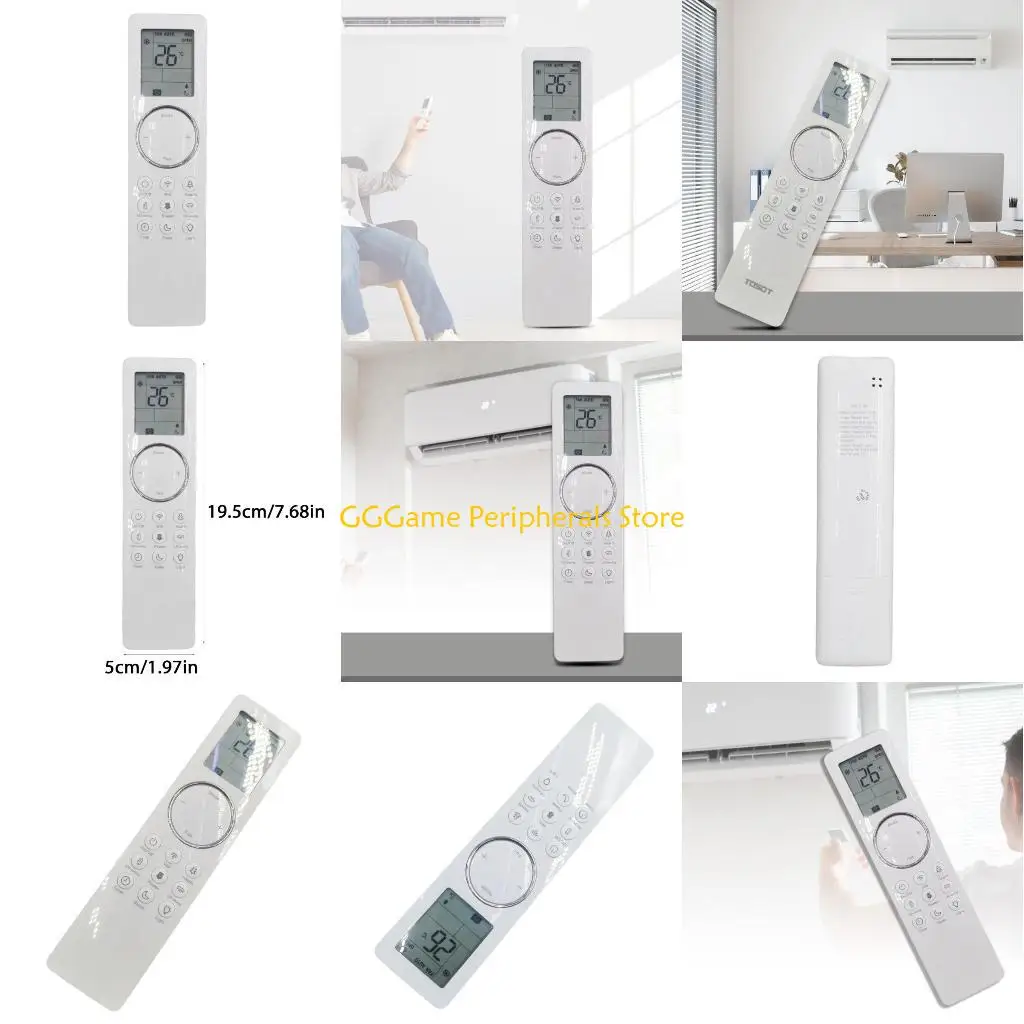 U55B YBE1FB10 Dust Resistant ABS Remote Control For TOSOT Units With Soft Rubber Button And Enhanceds Durability