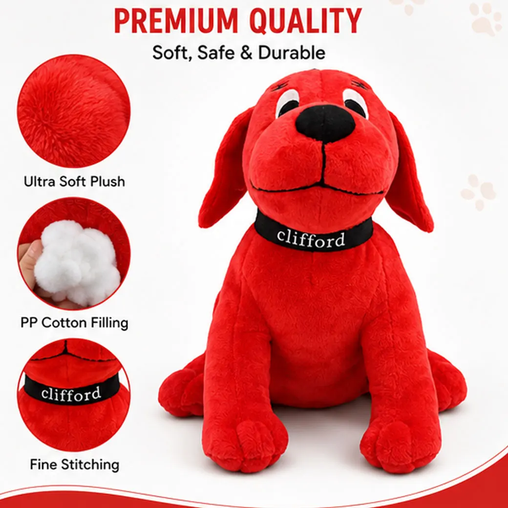 Clifford The Big Red Dog Plush Toy Soft Stuffed Animal Doll Cartoon Puppy Plush Kids Birthday Christmas Gift - view 4
