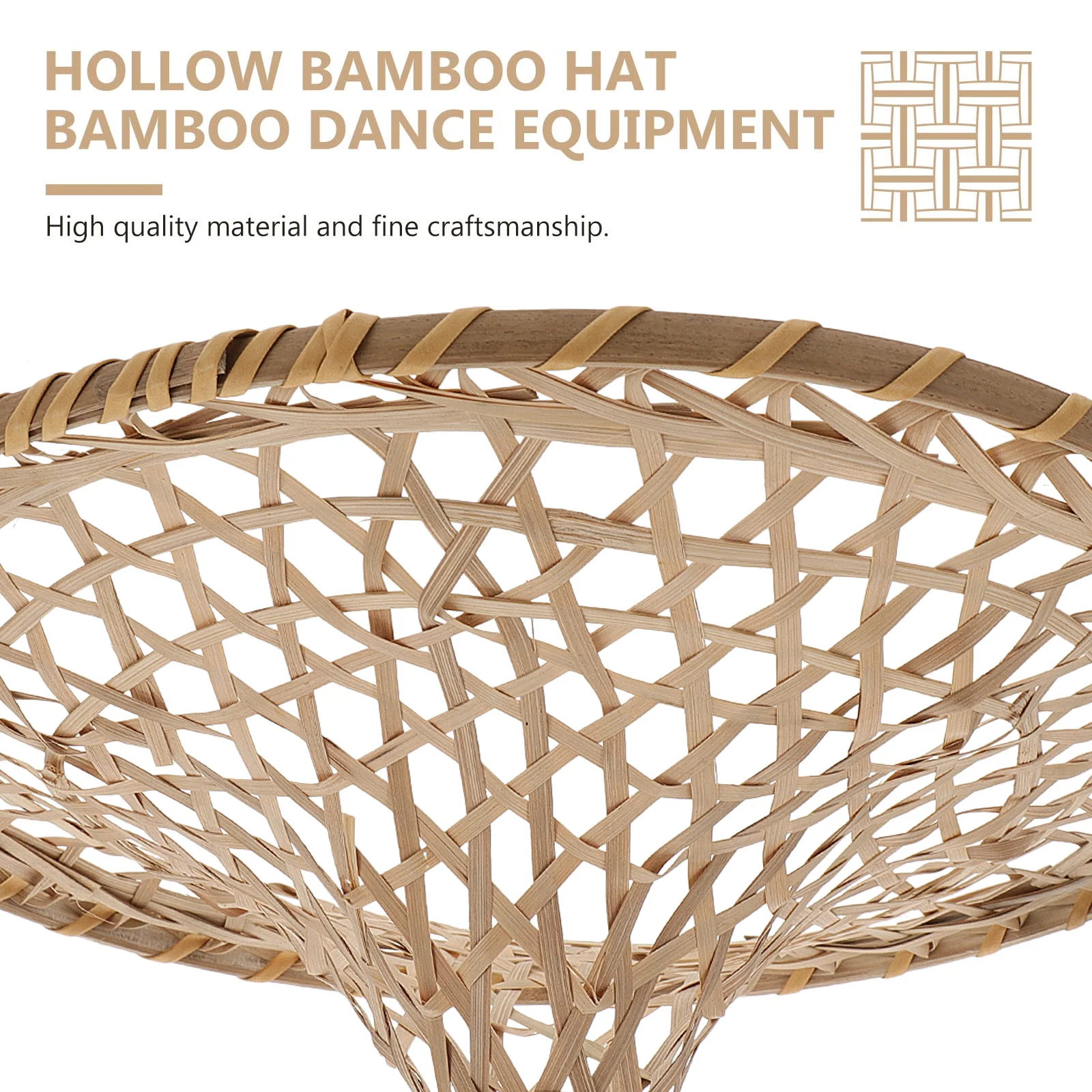 

2pcs Woven Bamboo Hat Lightweight Decorative Light Cover For Stage Performance Dancing Prop Cosplay Home