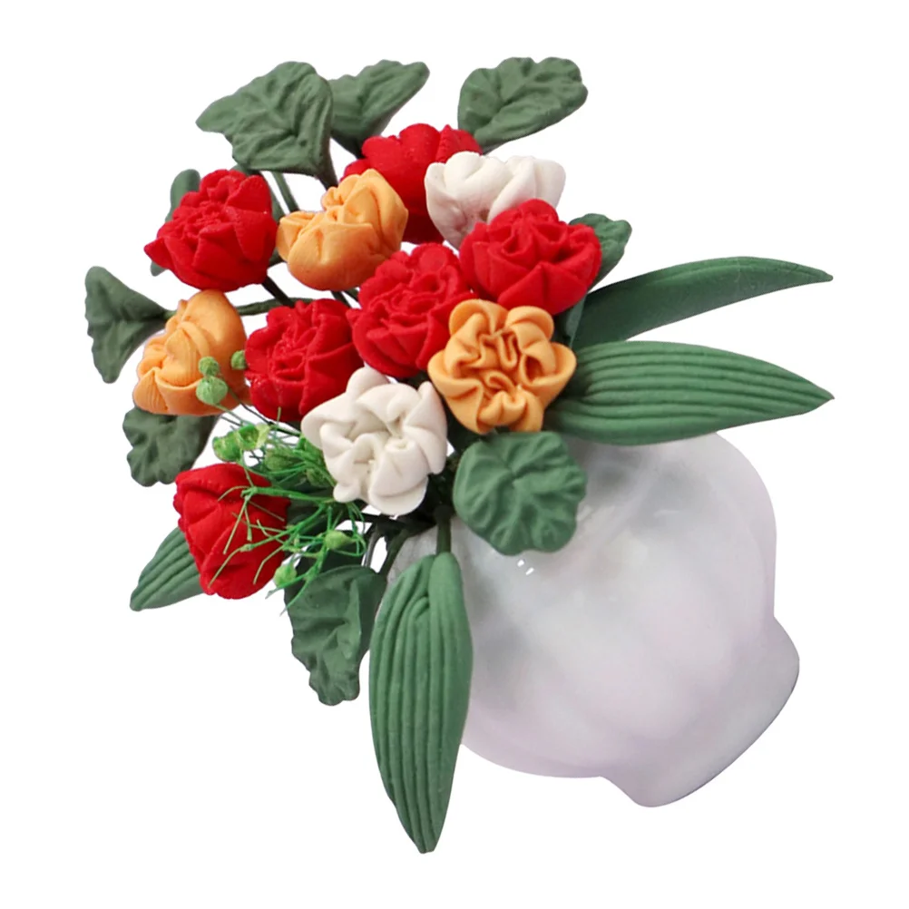 

1Pcs Mini Flower Pot Synthetic Resin Realistic Desktop Decor Ornament Micro Landscape Decoration Gift Choice