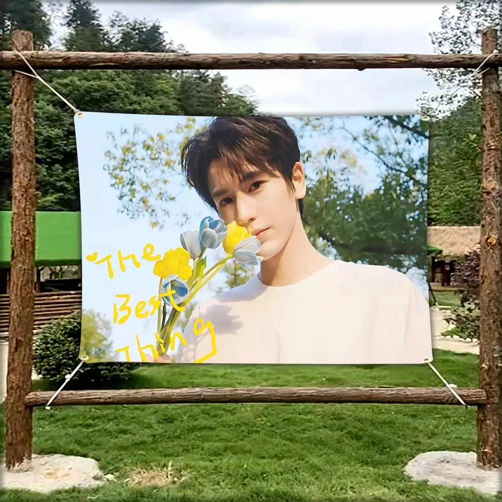 Sunshin Actor Z-Zhang Ling-he Flag Tapestry Banner for Bedroom Living Room Outdoor Camping Custom