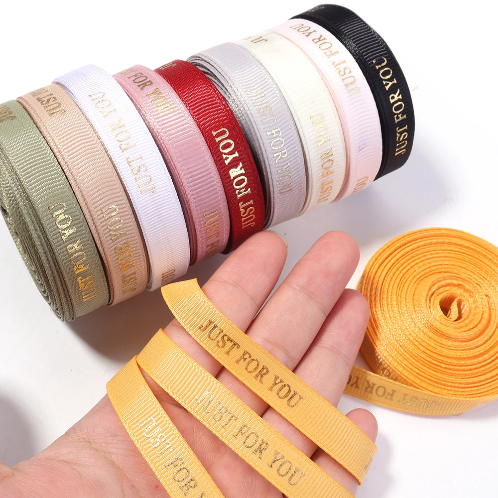 10 yards/rolle Gedruckt NUR FÜR SIE Polyester Band Bunte 10mm DIY Schleife Band Für Hochzeit Party geschenk Verpackung Dekoration