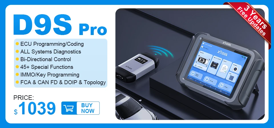 Scanner Diagnostic Auto XTOOL D7S/D7W/D8S/D8W - Bidirectionnel, Codage ECU - Mises à Jour 3 Ans - Occasion