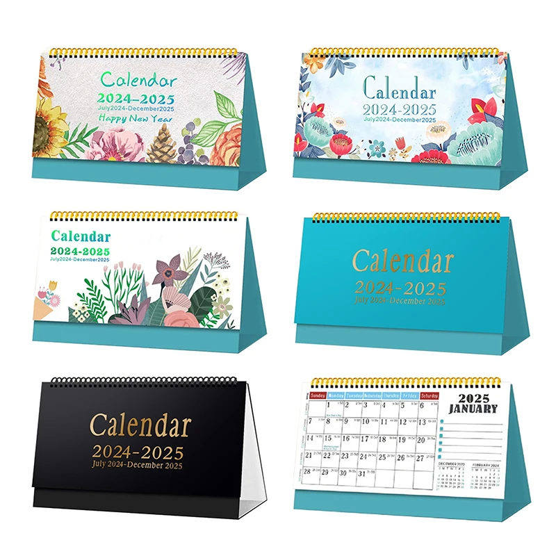 Desk Calendar 2024-2025 Standing Flip 18 Months Calendar July 2024 To Dec 2025 Flip Desktop Calendar Academic Year Desk Calendar