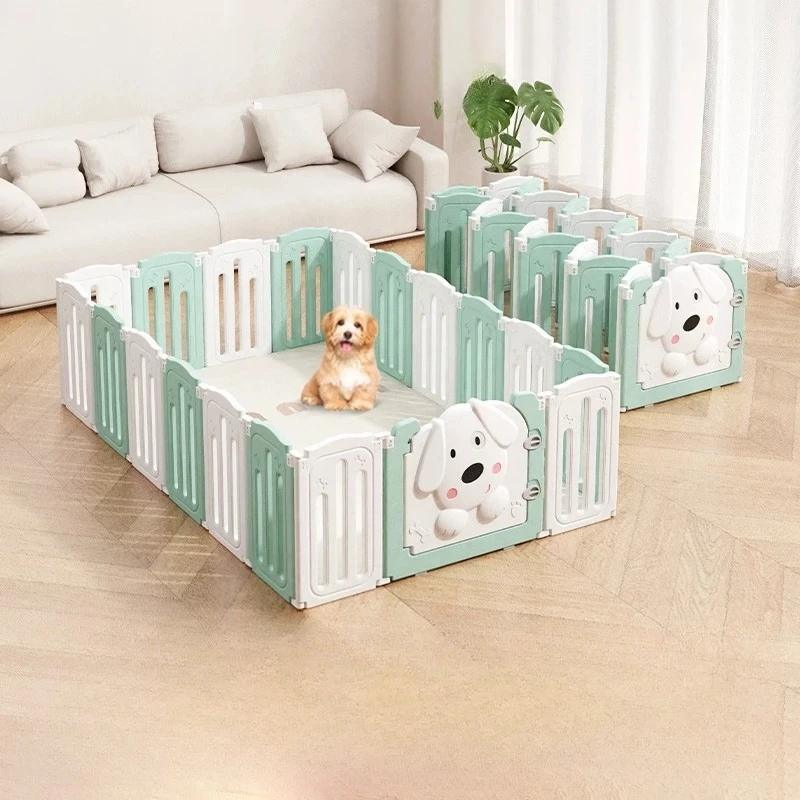 Equipment luxury Dog Fence Playpen Modular modern Kennel Grating Folding Dog Fence Circle Retractable Barrera Perro Dog Supplies