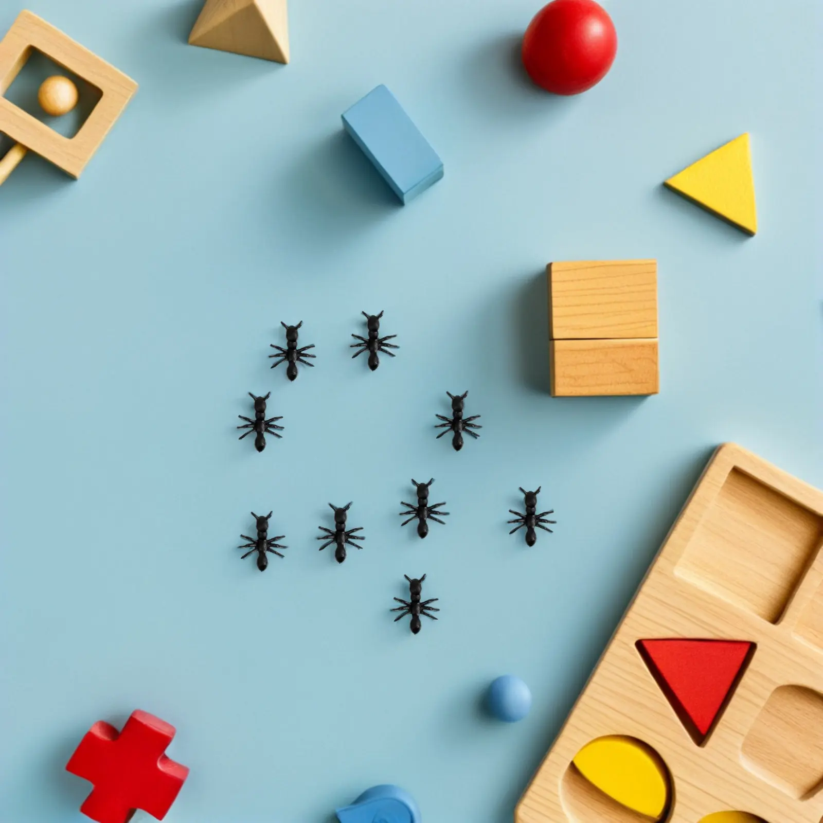 

500Pcs Realistic Black PVC Ant Prank Props Lifelike Simulation Bugs for Halloween Party Favors Decorations Outdoor Indoor Pranks