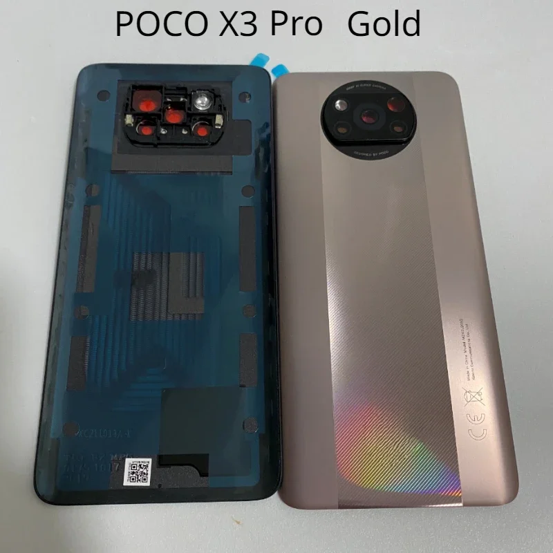 Back Cover For Xiaomi POCO X3 / X3 NFC / Mi POCO X3 Pro Back Battery Rear Housing Door Cover Back Housing With Adhesive