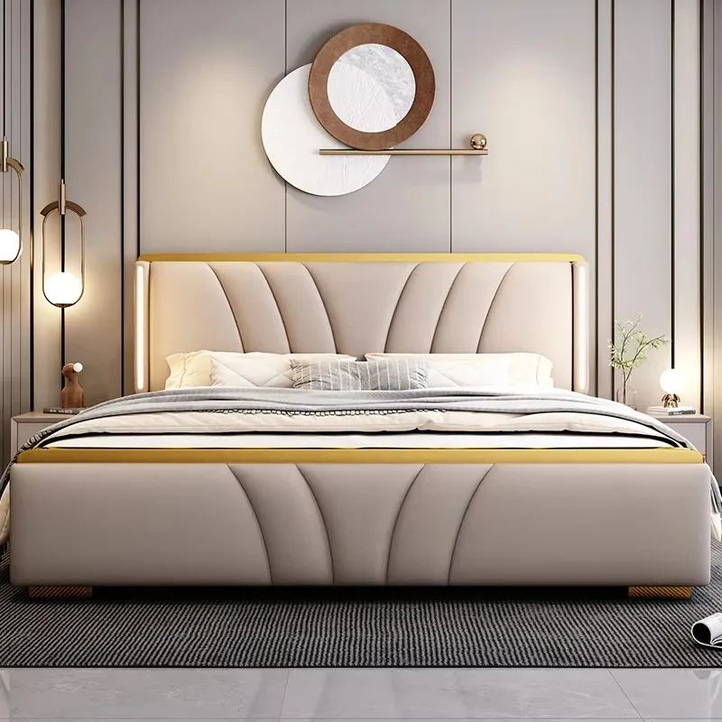 Pretty Bedroom Wooden Double Bed Modern Elegant Storage House Queen Bed Twin Modular Luxury Camas De Dormitorio Furniture Home