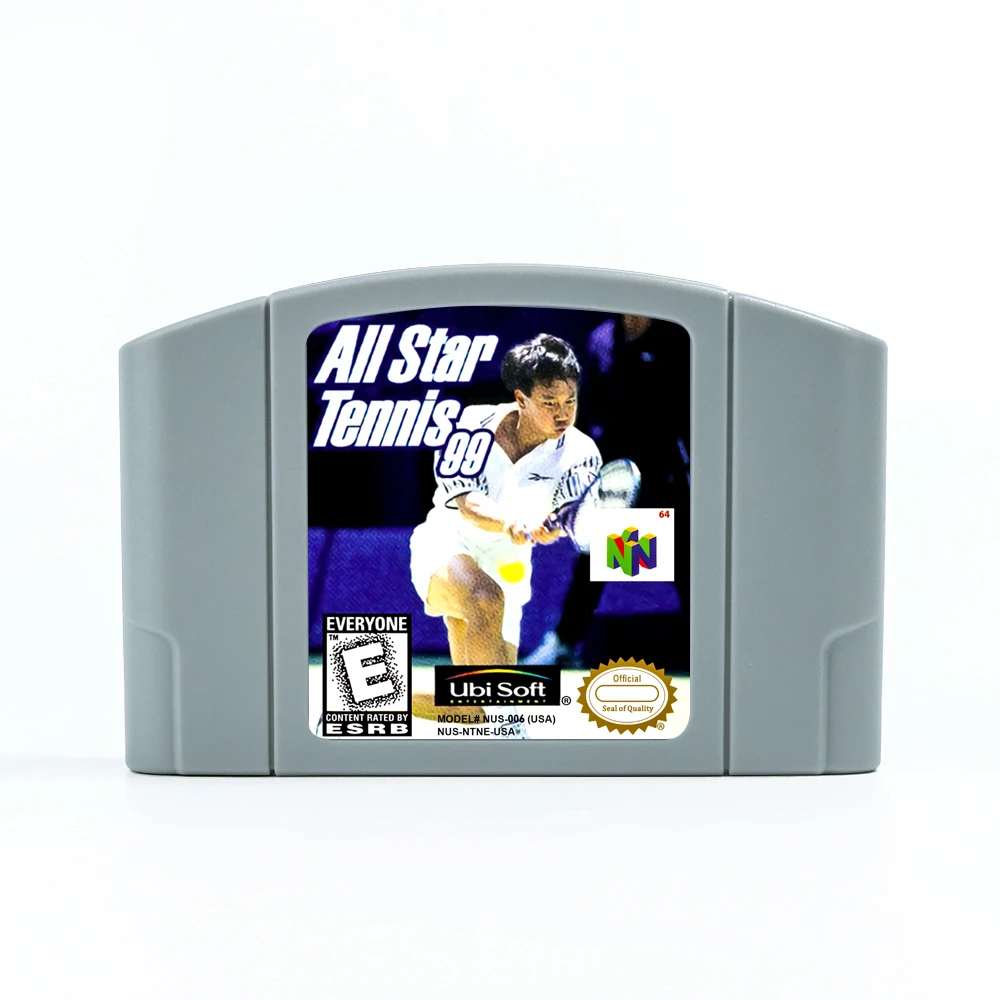 All Star Tennis 99 Game Cartridge for 64 Bit NTSC USA  Consoles N64 Game Card