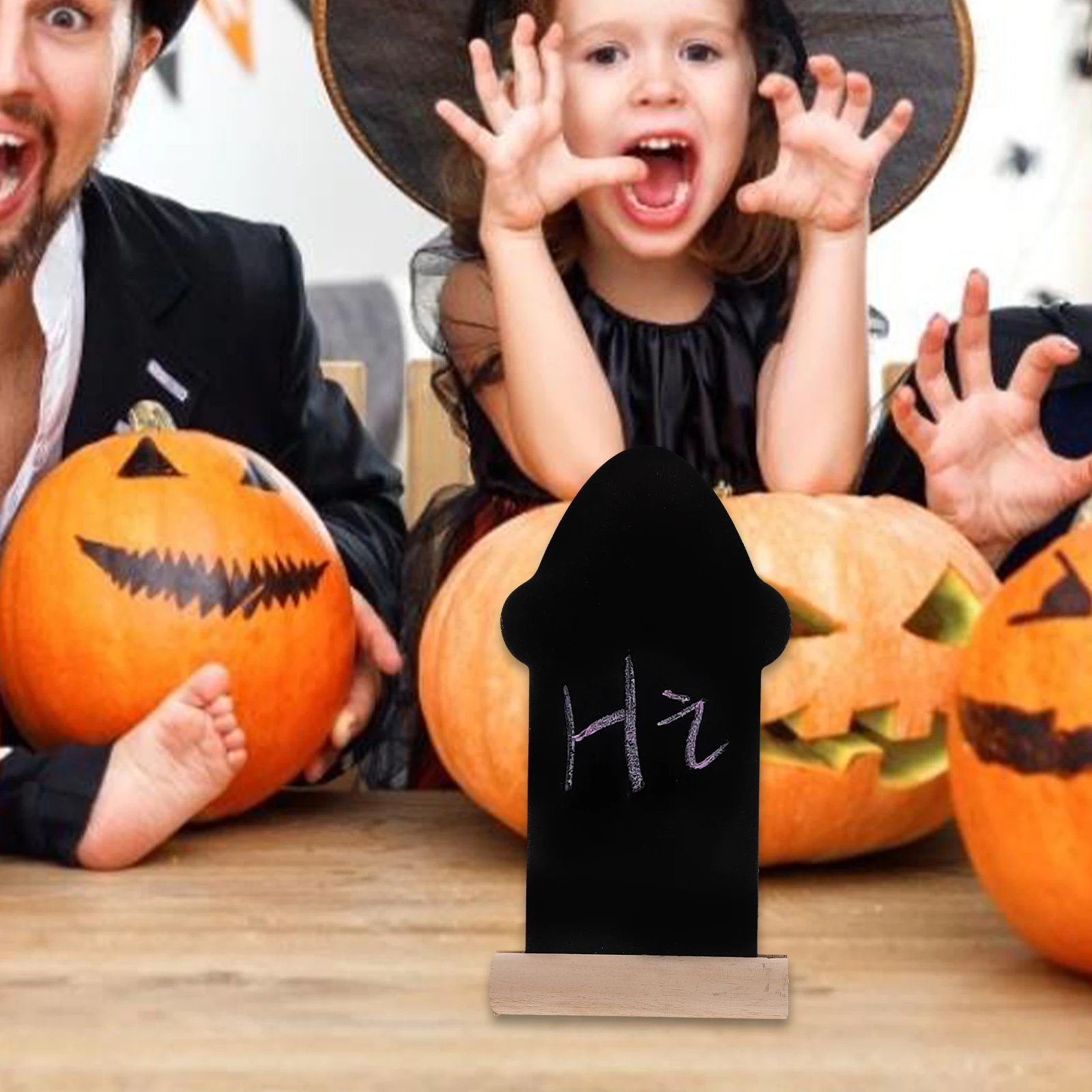 4pcs Wooden naments Erasable Tabletop Decor Home Mini Chalkboards Smooth Write Signs Memos Desktop Decors