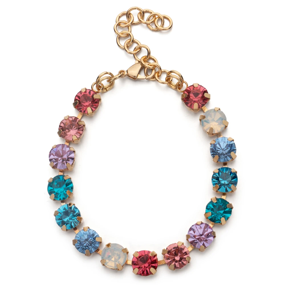 Geometric Crystal Beaded Bracelet for Women