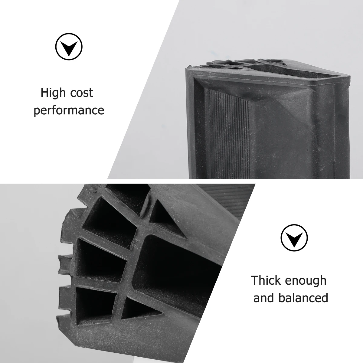 

4pcs Ladder Feet Covers Non-slip Floor Protectors 6 1x1 7cm Durable Thick Sound Insulation Damping Temperature Resistant Stable
