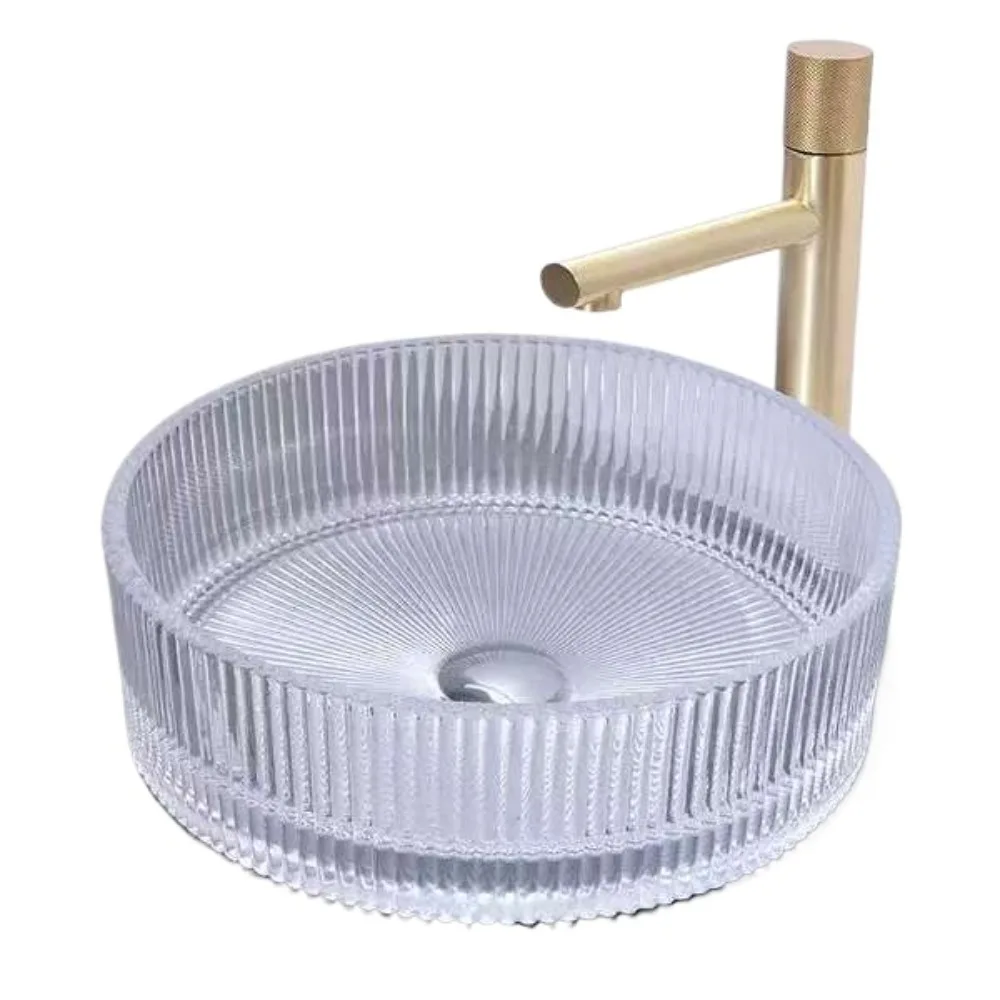 

Glass washbasin, round washbasin, countertop glass washbasin