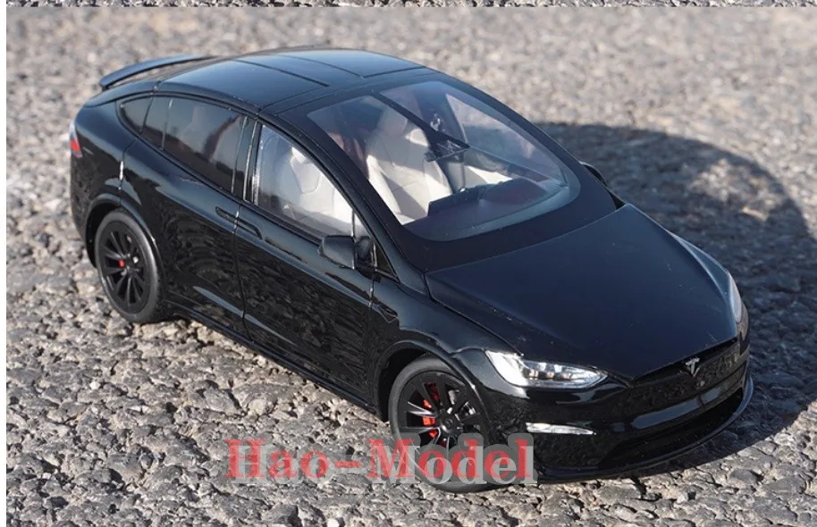 1:18 TESLA MODEL X SUV Metal Diecast Model Car Simulation Gifts Black/White/Gray