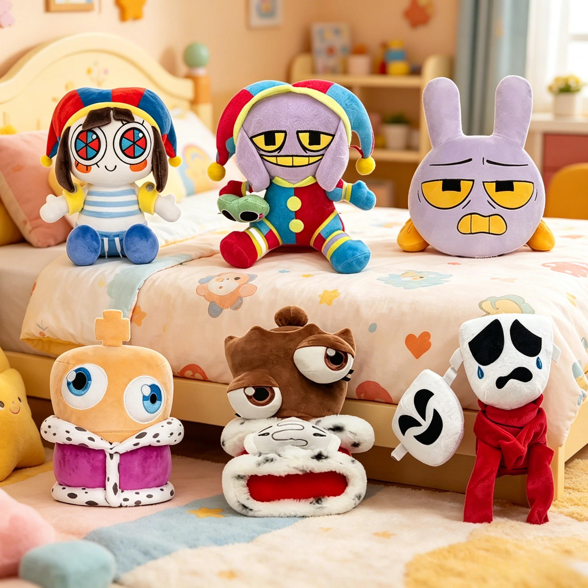 Pomni Jax Gangle Kinger Dolls The Amazing Digital Circus Anime Surrounding Plush Toys Desktop Decoration Best Birthday Kid Gifts
