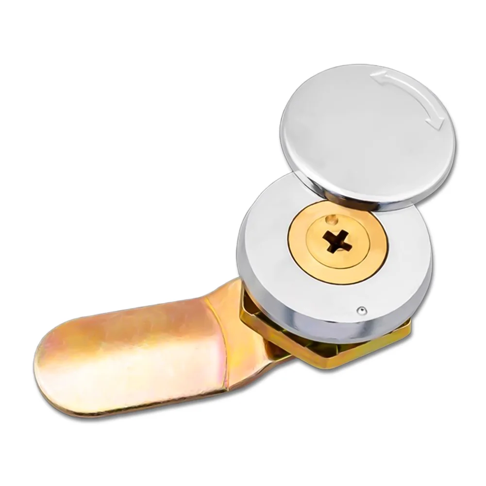 1pc Cross-Shaped Rotating Zinc Alloy Lock Special Machine Lock Tongue Lock For Electrical Cabinets Control Boxes Meter Boxes
