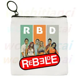 Rebelde RBD Canvas Purse Canvas Small Square Bag Key Storage Card Cartoon Coin Bag