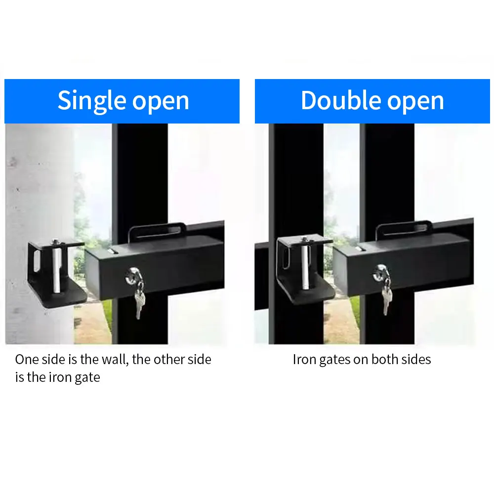 Outdoor Waterproof Electronic Drop Bolt Lock 12V24V Mortise Lock with Mechanical Key for Swing Gate Folio Door Automatic Opener