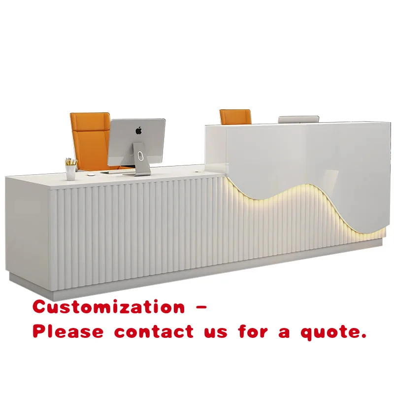 custom.Modern Custom Designed Storage Shelves Commercial Reception Desk with Cashier Counter & Reception Desk Drawers Hotels