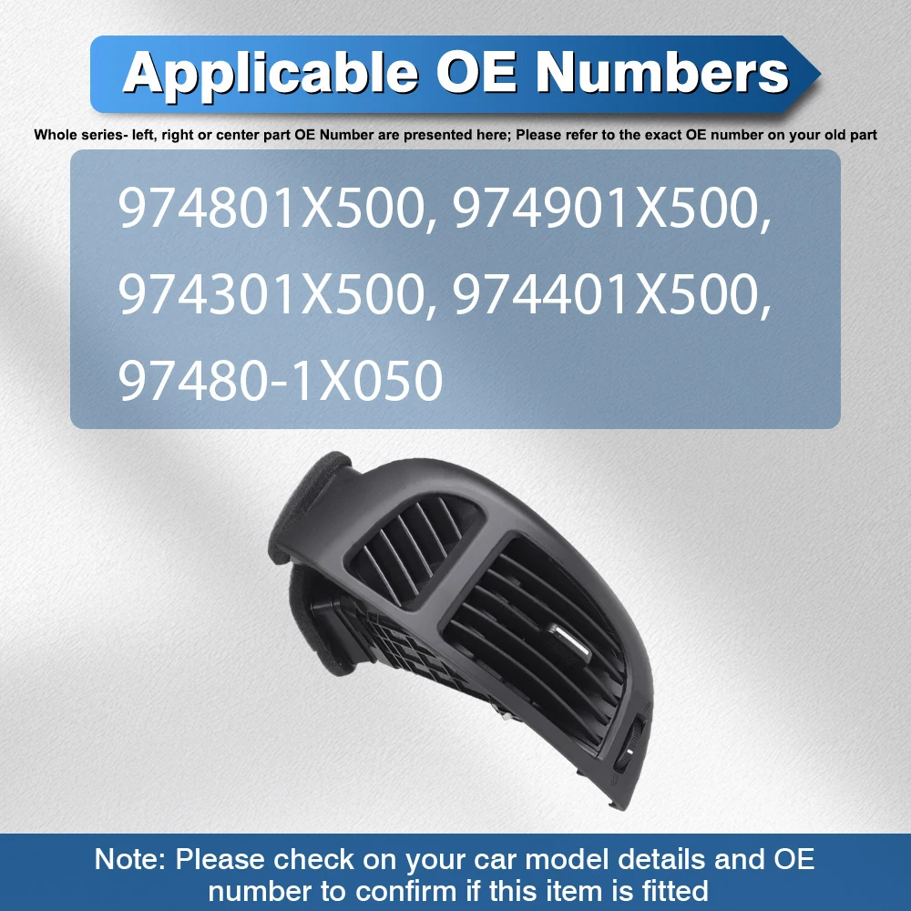 Car Front Left Right Dash A/C Vent Air Conditioner Outlet For  Kia Forte Cerato Koup 2008 2009 2010 2011 2012 2013 974801X500