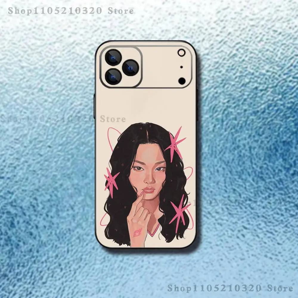 حافظة هاتف K-Katseye Gnarly Group لهاتف iPhone 17,16,15,14,13,12,11، Pro Max، XS، X، XR، SE، Mini، 8، 7، غطاء أسود من السيليكون الناعم