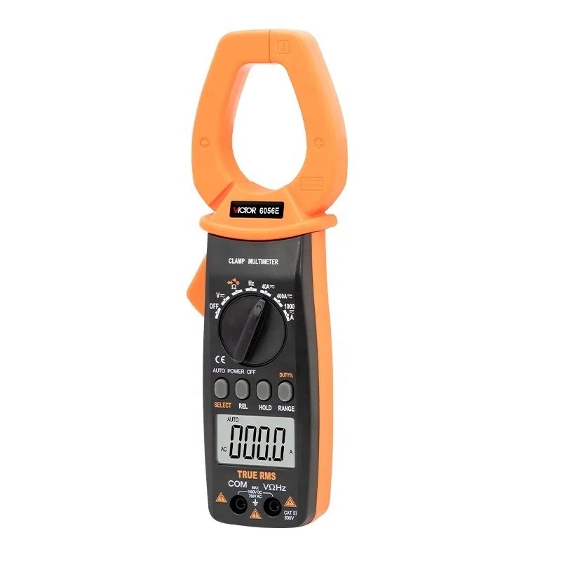 

VICTOR 6056E Reliable Auto Range 1000V 600A DC/AC True RMS Digital Clamp Meter