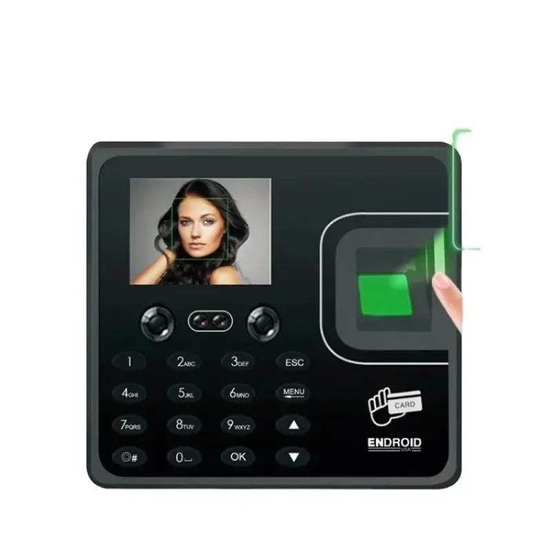 

EN-F162 WiFi TCP|IP economic biometric face fingerprint time attendance dual camera face access control system
