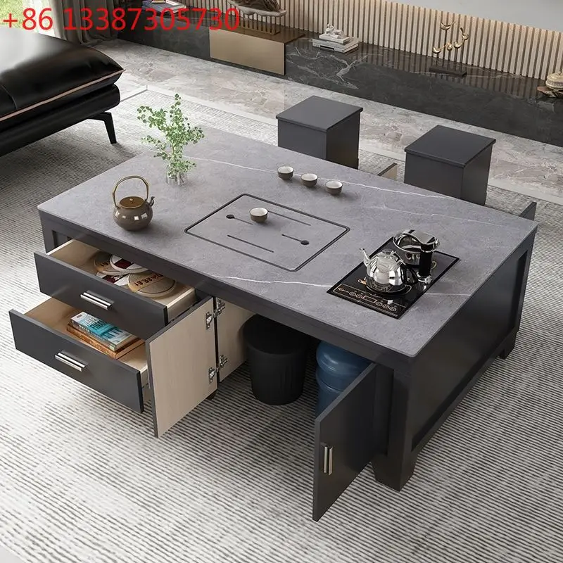 

Kung Fu tea table living room embedded tea table induction cooker tea set new Chinese style