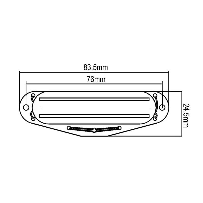 Alnico V Mini Humbucker Twin Blade Pickup Mini Dual Rail 9K for Electric Guitar Replacement Multi Colour