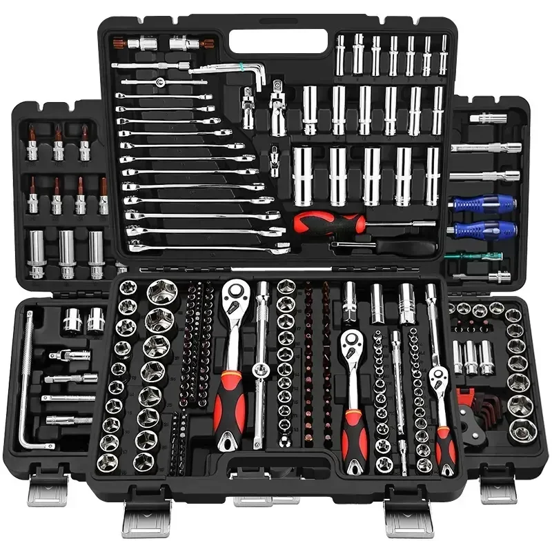 216 pieces of auto repair kit suit multi-function socket ratchet wrench combination suit