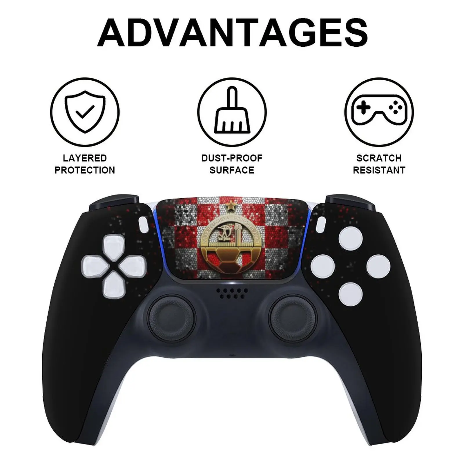 Hapoel Beer Sheva For PS5 Game Controller Protective Decal Skin For PS5 Accessory Sticker Case