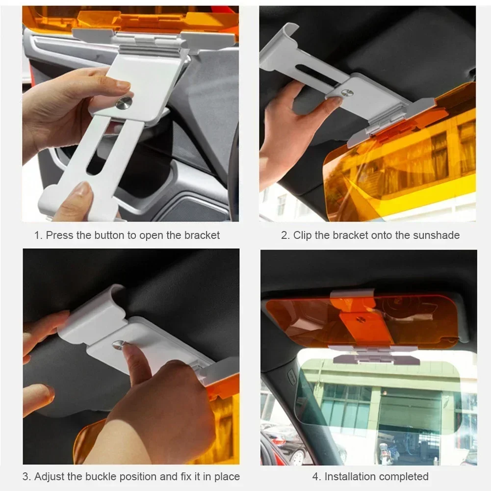 Blendfreier HD-Sonnenschutz UV-Schutz Faltbar für Auto-Fahrspiegel – Detail 16