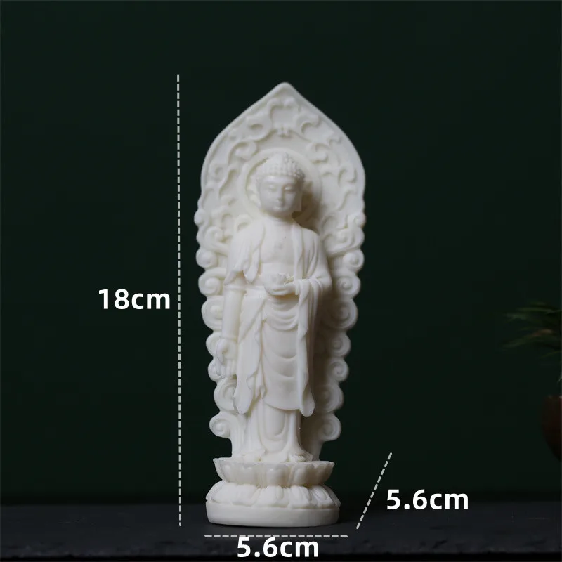 Ivory Nut Refined Carved Western Trinity Guanyin Bodhisattva/Buddha Statue Home Decoration Gift Stall Hot Sale Wholesale