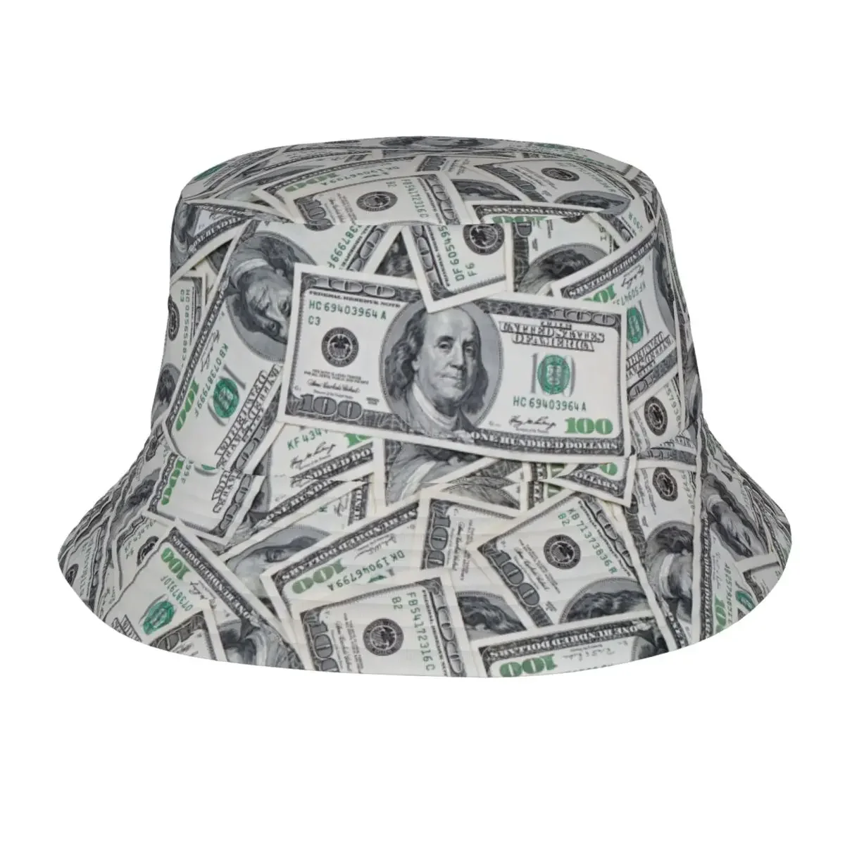 

Teen Bucket Hat 100 Dollar Bills USA Summer Beach Hatwear Outdoor Fishing Fisherman Cap Money Pattern Ispoti Birthday Gifts