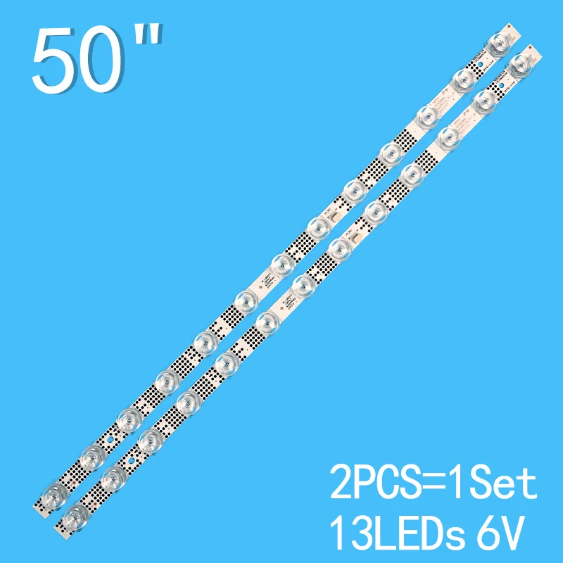 2PCS LED Strip For GIC50LB45-3030F2.1D-V1.1 4C-LB5013-ZM04J TCL 50F8 50L8 50F9 50A30 50G61 50G63 50S434 50S435 50S525 50P615 5