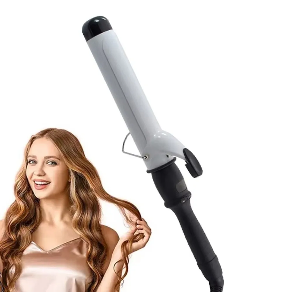 

28mm Barrel Electric Curling Iron Plastic Casing Anti Scalding Curling Wand 360 Degree Rotation Top Insulation